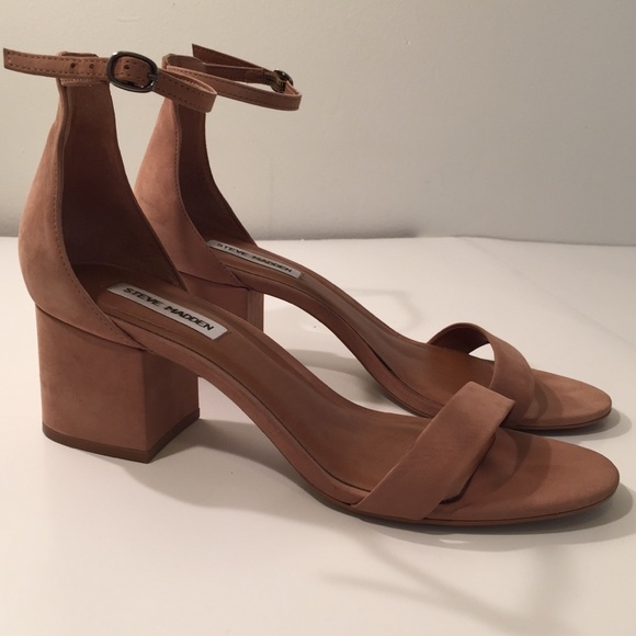 steve madden tan block heels